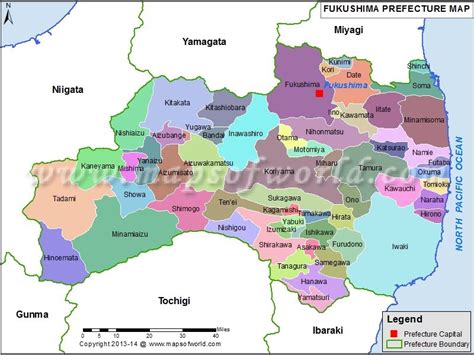 Fukushima Map | Map of Fukushima Prefecture, Japan | Map, Fukushima, Japan