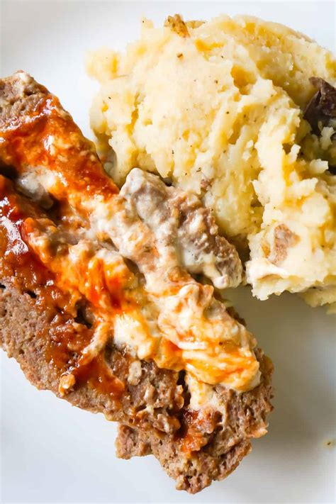 Instant Pot Cream Cheese Stuffed Meatloaf and Mashed Potatoes - This is Not Diet Food