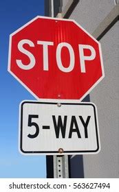 Five Way Stop Sign Stock Photo 563627494 | Shutterstock