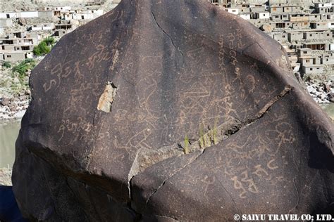 Rock Carvings of Shatial, – Silk Road heritage – soon to be submerged in the Indus river dam ...