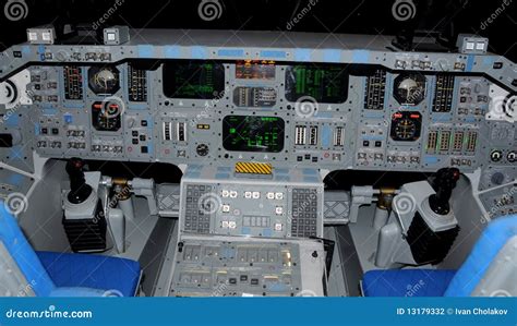 Space shuttle cockpit stock photo. Image of cockpit, shuttle - 13179332