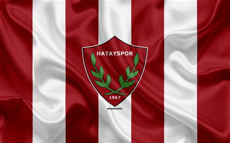 Download wallpapers Hatayspor, 4k, logo, silk texture, Turkish football ...