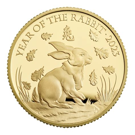 2023 Royal Mint 1/4oz Year of the Rabbit Proof Gold Coin Boxed - 905,10