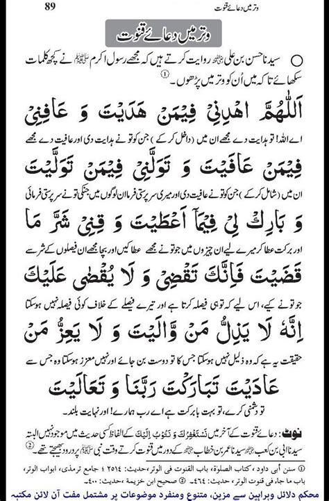 Dua E Qunoot In Quran