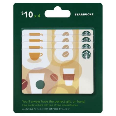 Starbucks $10 Gift Card Multipack, 4 pk - QFC