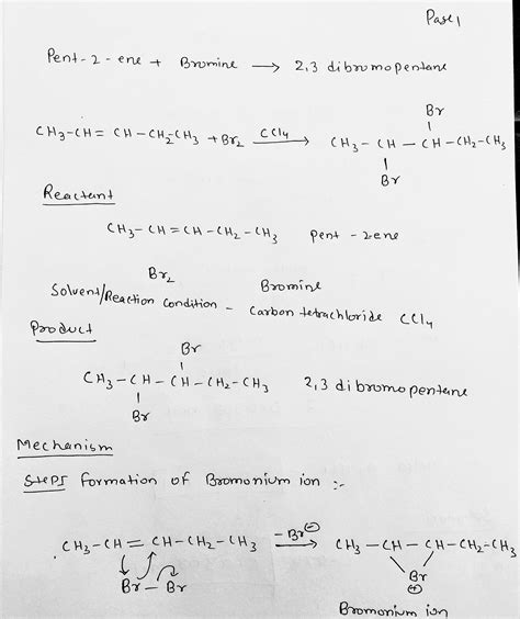 [Solved] Write the chemical equation for the reaction of pent-2-ene and ...