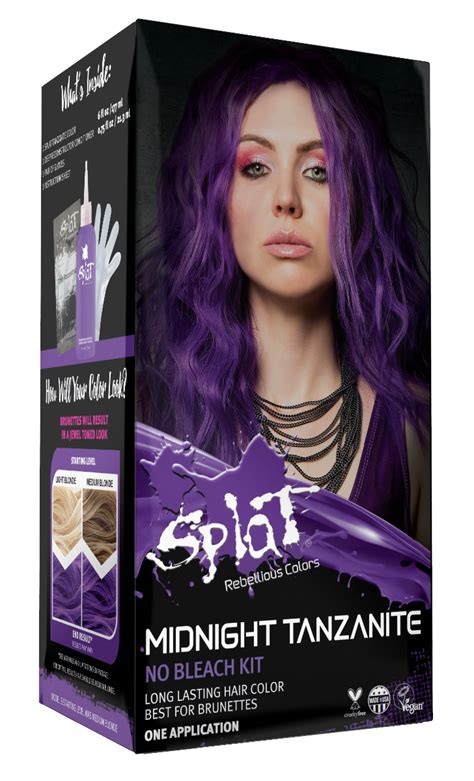 Splat Midnight Tanzanite Semi-Permanent Purple Hair Dye. No bleach ...