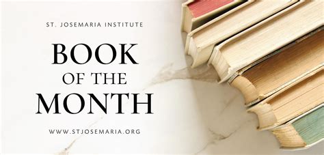 Book of the Month Cover | St. Josemaria Institute