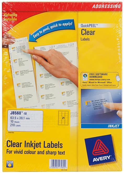 Clear Inkjet Printable Labels - Free Printable Download