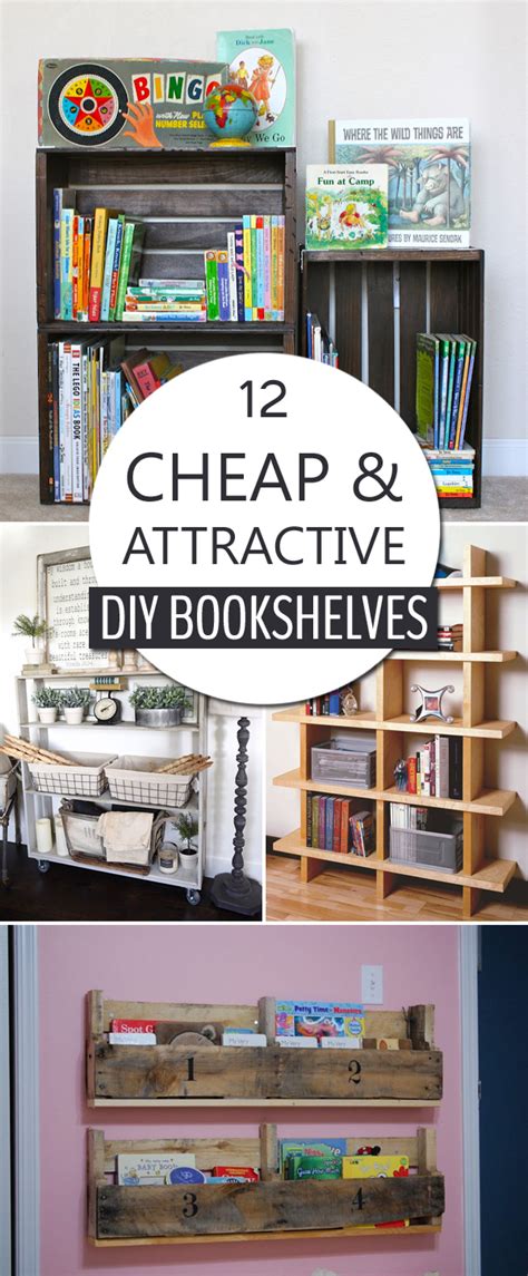 12 Cheap and Attractive DIY Bookshelves You Can Build Yourself