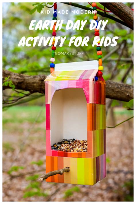 Upcycled Bird Feeder | Earth day crafts, Recycled crafts kids, Bird feeders diy kids