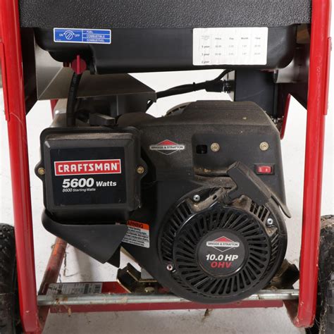 Craftsman 5600 Watt Portable Gas Powered Generator | EBTH