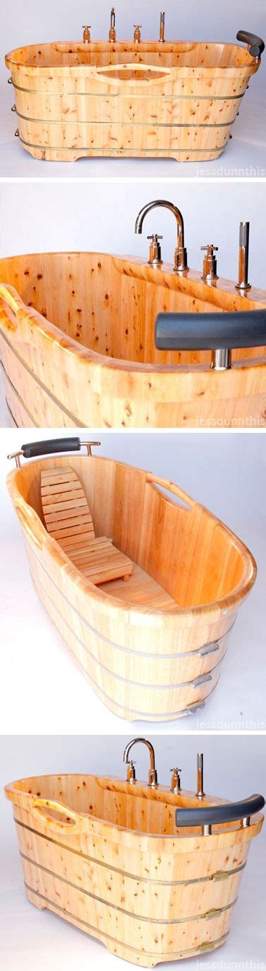 One moment please... | Wood tub, Wood design, Wooden bath