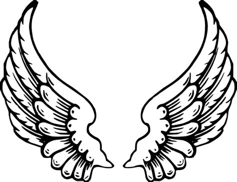 Angel Wing Silhouette at GetDrawings | Free download