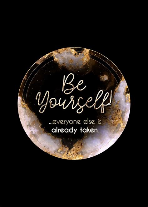 'Be Yourself Motivational' Poster by Holy Rock Design | Displate