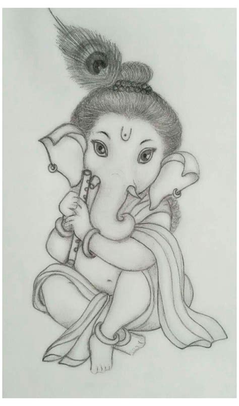 drawing styles #pitcher #drawing #pencil Sri Ganesha pencil sketch..... | Pencil drawing images ...