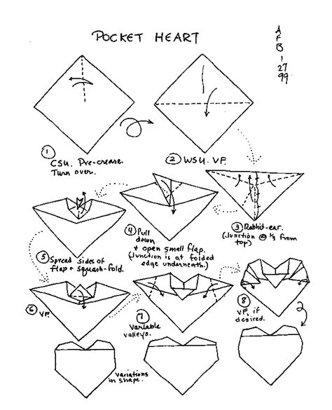 Origami Hearts | Paper Hearts | Free Diagrams | Origami Resource Center