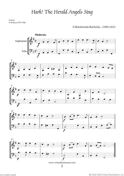 Easy Euphonium and Tuba Duets Sheet Music Songs (PDF), collection 2 ...