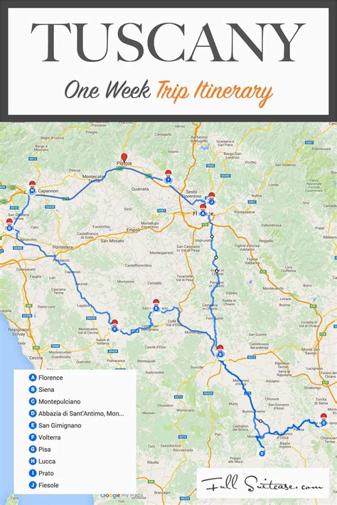 Map Of arezzo Italy Tuscany Itinerary See the Best Places In One Week Florence | secretmuseum