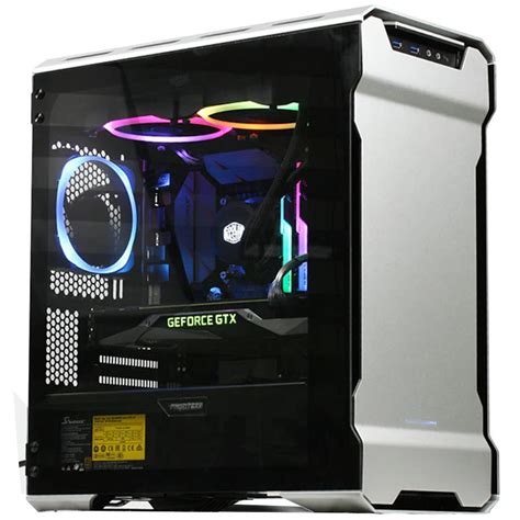 RGB Computer Case Double Side Tempered Glass Panels ATX Gaming Water ...