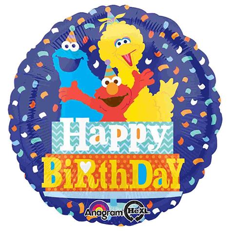 Sesame Street Balloon | 18 Inch | Happy Birthday | Sesame street ...