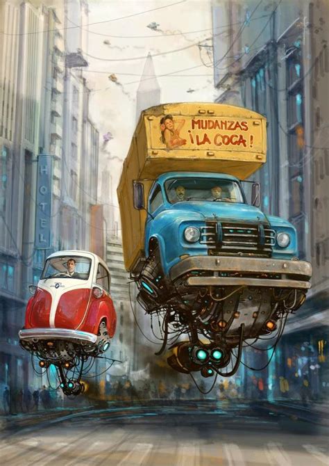 Carros voadores: As ilustrações futuristas de Alejandro Burdisio | Arte ...