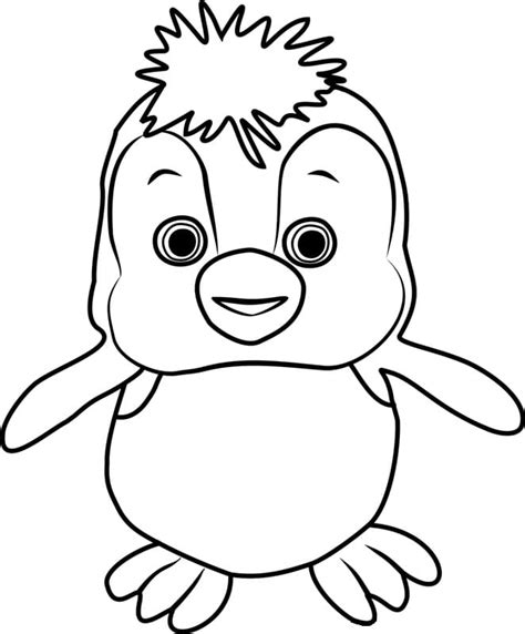 Penguin from Masha and the Bear Coloring Page - Free Printable Coloring Pages for Kids