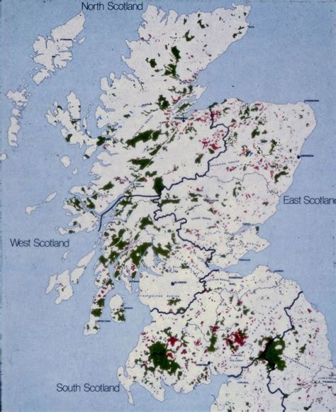 Forestry Areas in Scotland Map