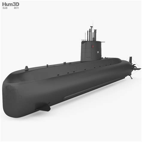 3D model of Type 209 submarine | 3d model, Submarine, Uv mapping