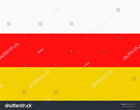 Flag Of South Ossetia Stock Vector 488620381 : Shutterstock