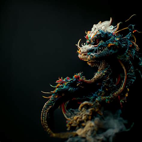 prompthunt: portrait ferocious traditional Chinese dragon in an action pose whole body intricate ...