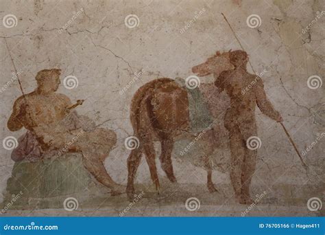 Ancient Roman Fresco Painting Editorial Photo - Illustration of senate ...