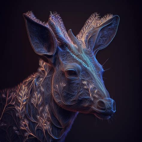 Premium AI Image | A portrait of a saola animal inspired animal art ...