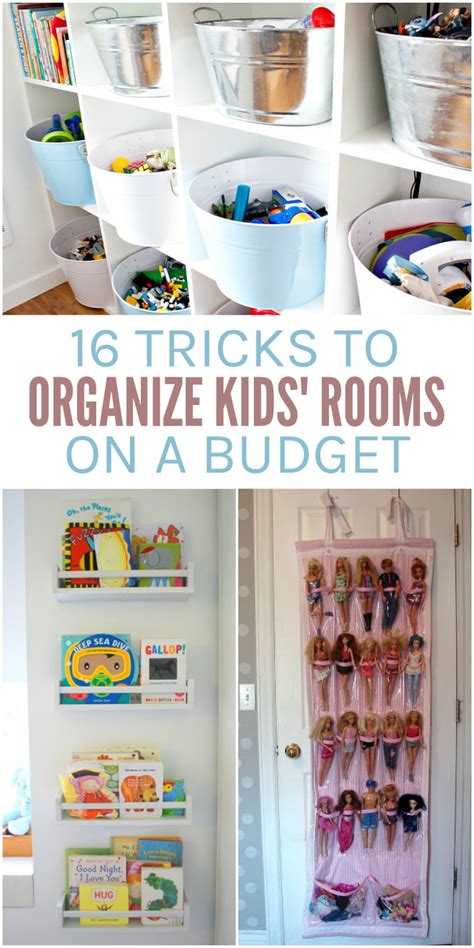 16 Tricks to Organize Kid Rooms on a Budget | Kids bedroom organization, Toy room organization ...