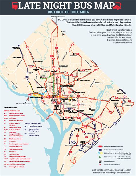 Late Night Bus Map 2023 | goDCgo