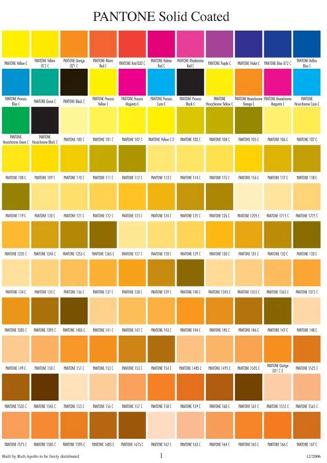 Pantone Color Chart Pdf | Template Business