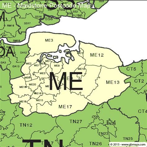 Maidstone Postcode Area and District Maps in Editable Format