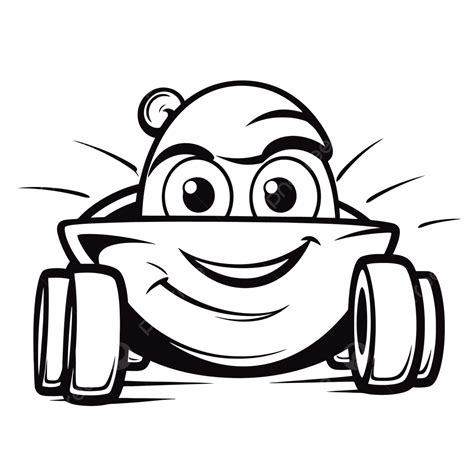 Cartoon Happy Smiling Boy In Racing Car Drawing Outline Sketch Vector, Speed Drawing, Speed ...