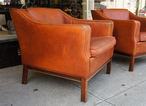 A Pair of Danish Modern Leather Upholstered Club Chairs at 1stDibs | modern leather club chairs ...