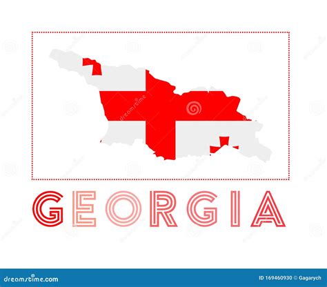 Georgia Logo. Map of Georgia with Country Name. Stock Vector ...