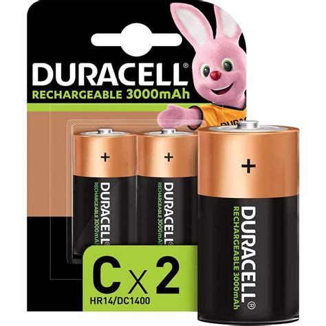 Duracell Rechargeable C Cell - 2 Pack