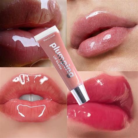 ⭐Moisturizing Gloss Plumping Lip Gloss Lip Plumper Makeup Glitter Nutritious Liquid Lipstick ...