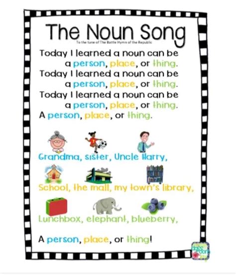 Pin by Connie Hood on Let's Learn! | Noun song, Nouns, Learning