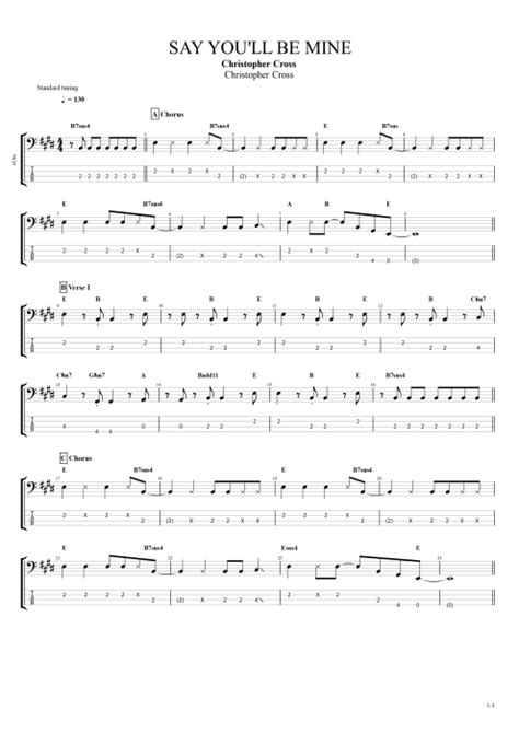 Say You'll Be Mine Tab by Christopher Cross (Guitar Pro) - Full Score | mySongBook