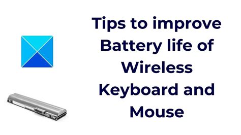 Tips to improve Battery life of Wireless Keyboard and Mouse - YouTube