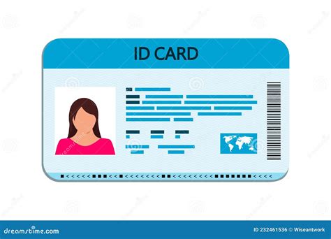 Id Card. License for Identity and Driver. Document of Identification, National, Name, Age and ...