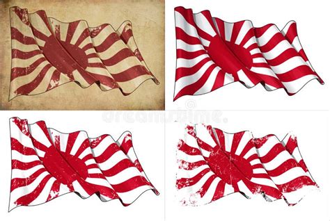 Japan S Imperial Navy Historic Flag Stock Illustration - Illustration of damage, bitmap: 25812176