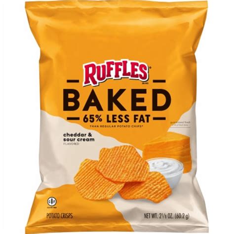 Ruffles Baked Cheddar & Sour Cream Potato Crisps, 2.13 oz - QFC