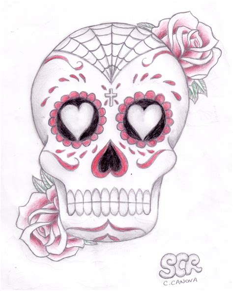 Sugar Skull N' Roses by SteelChildRocks on DeviantArt