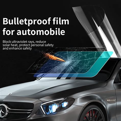 High Quality Bulletproof Safety window Film Protection Glass Anti Bullet Tint Film